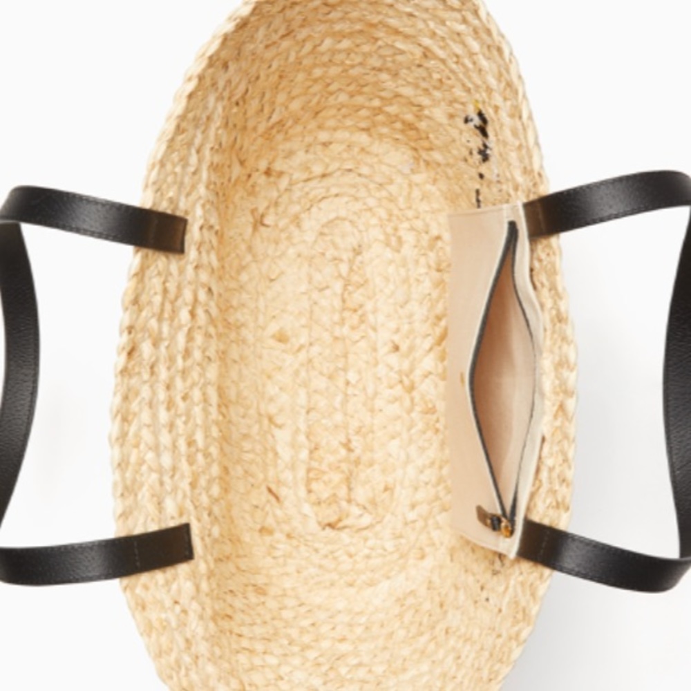 NWT Kate Spade Picnic Perfect Straw Bee Tote Bag - Picture 6 of 8